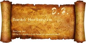Dankó Hortenzia névjegykártya